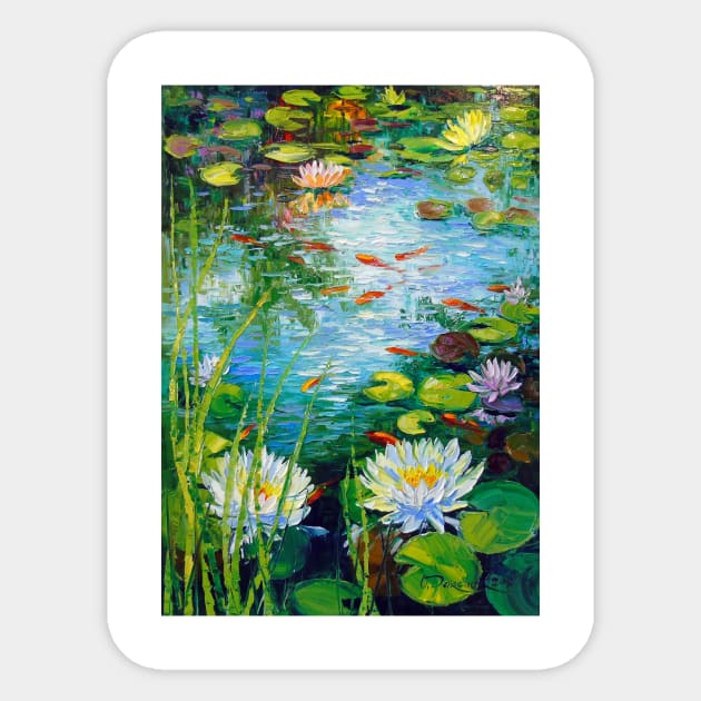 Mesmerizing pond Sticker by OLHADARCHUKART